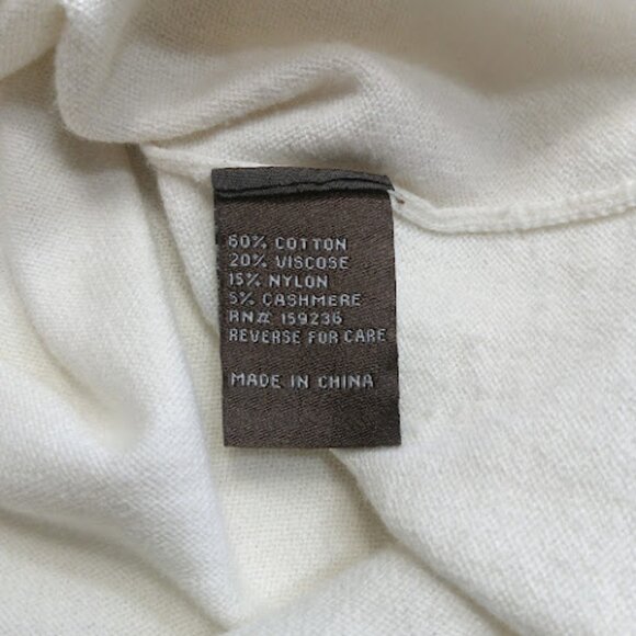 JMCLAUGHLIN Scalloped Hem And Cuffs Form Fitting Light Sweater Femanine Ditsy XS - Picture 8 of 9